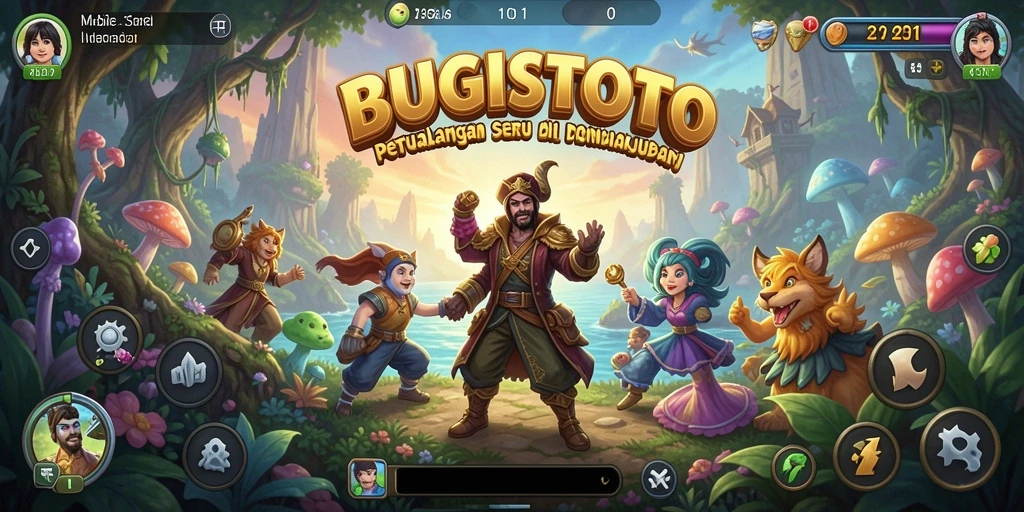Tampilan gameplay BUGISTOTO yang penuh aksi dan petualangan.