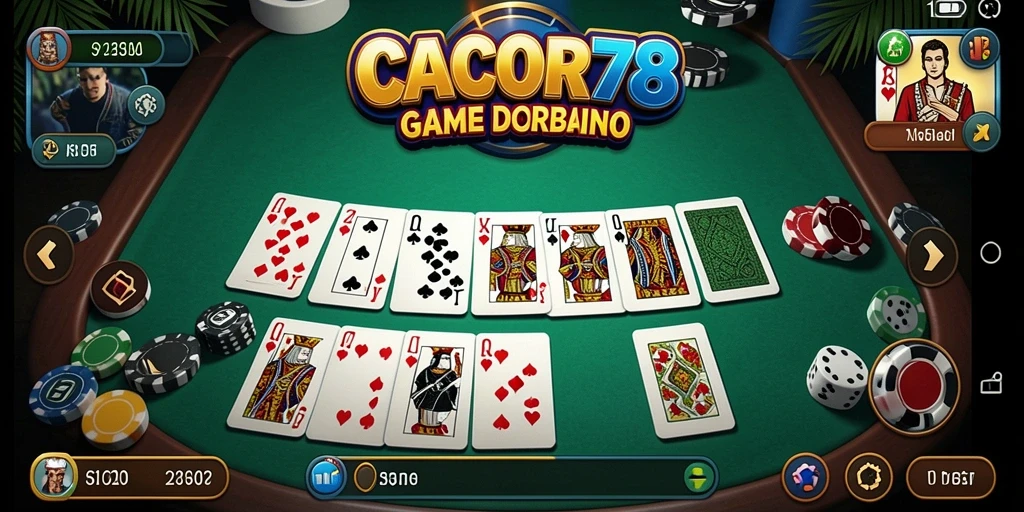 Tampilan gameplay CACOR78 dengan serunya permainan Domino.
