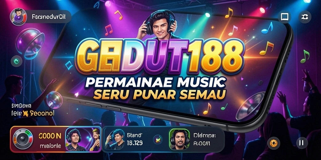 Tampilan gameplay menarik dari GENDUT188 saat memainkan alat musik.