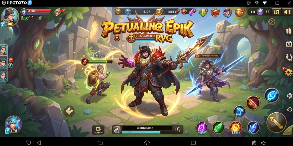 Tampilan mendebarkan dari gameplay RPG PGTOTO yang seru.