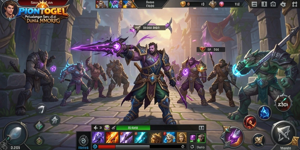 Tampilan gameplay PIONTOGEL yang menarik dan penuh aksi di dunia MMORPG.