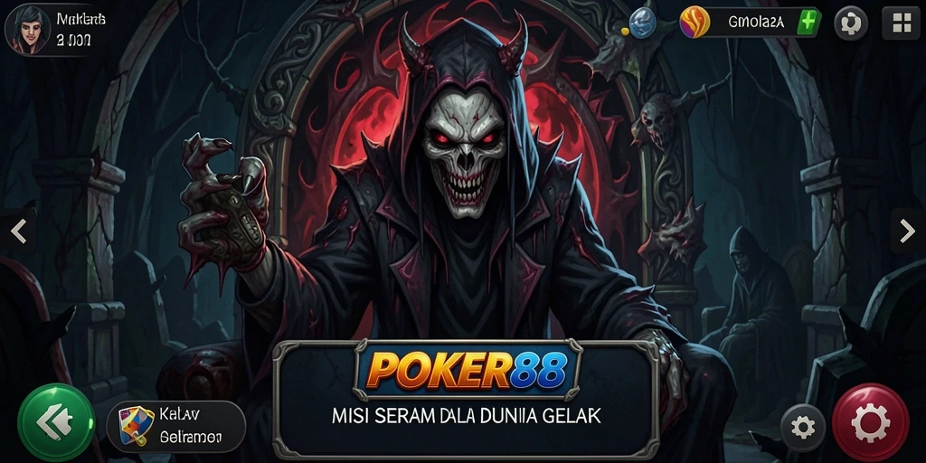 Gameplay menyeramkan di dunia <strong>POKER88</strong> dengan elemen horor.