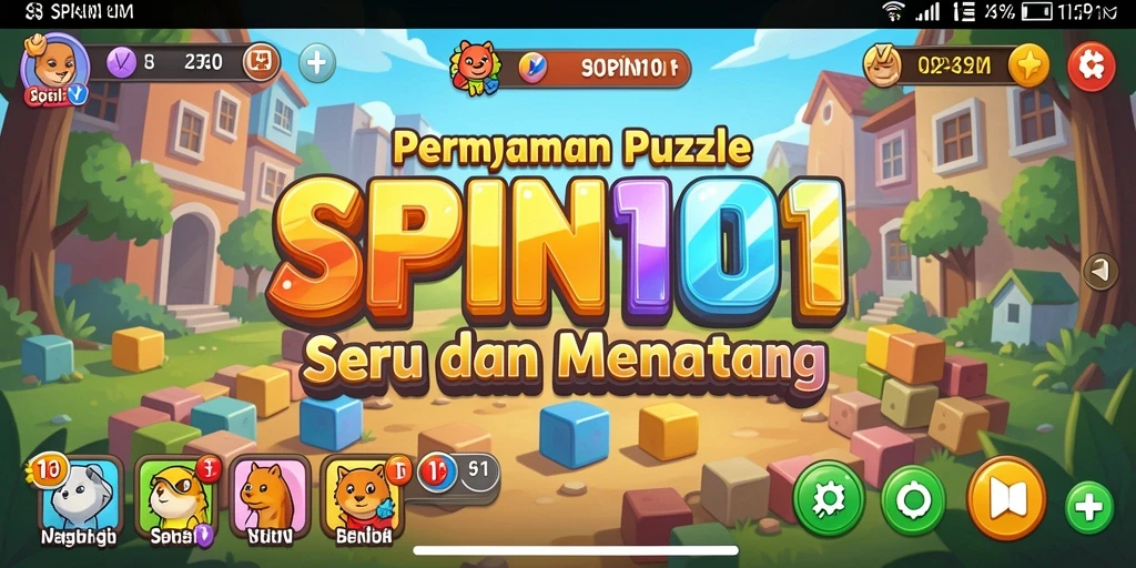 Tampilan gameplay SPIN101 yang menarik saat menyelesaikan teka-teki.