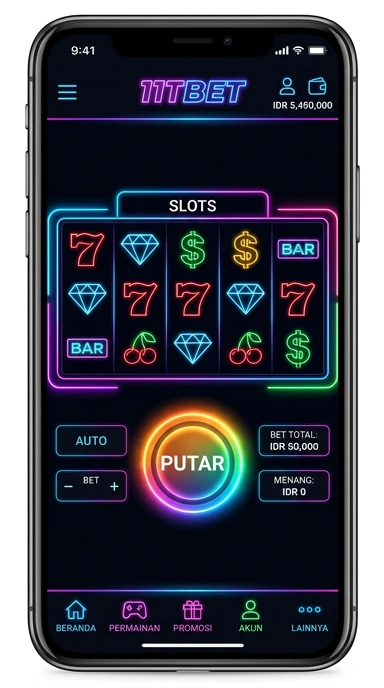 Tampilan antarmuka aplikasi 11tbet yang sederhana dan menarik.